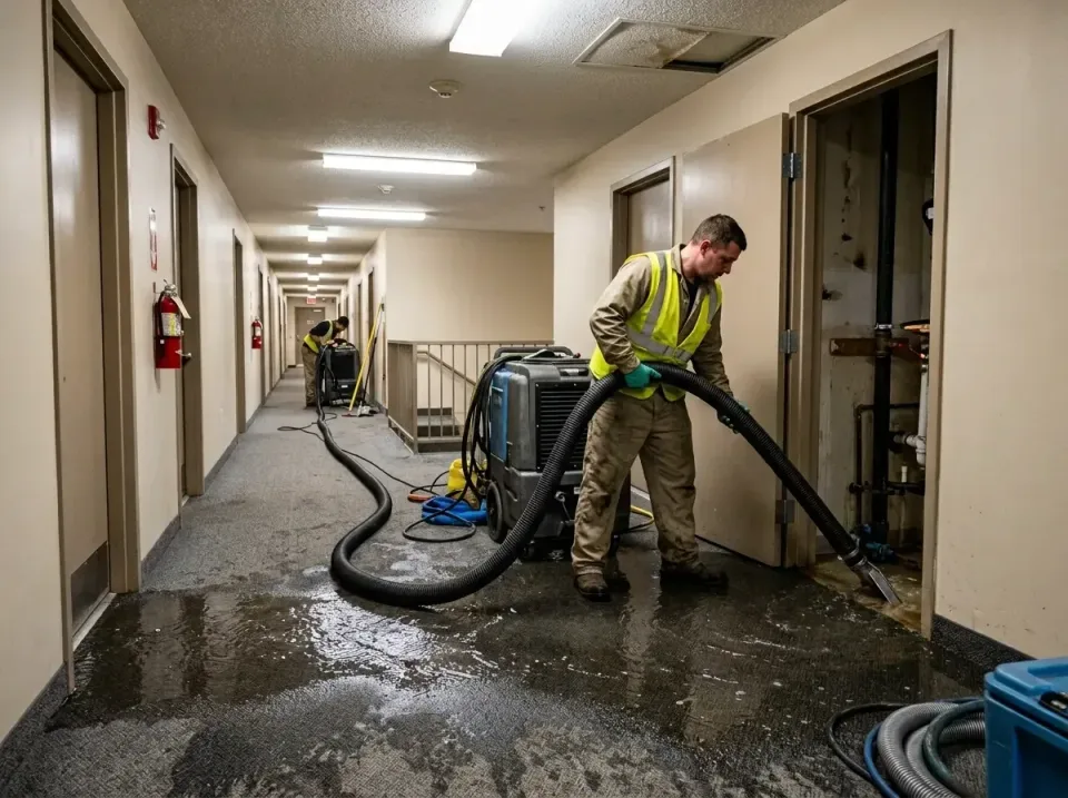 multi-unit-apartment-hallway-f-005 — frequently asked questions, Emergency Burst Pipe Water Extraction & Removal in Poynette…